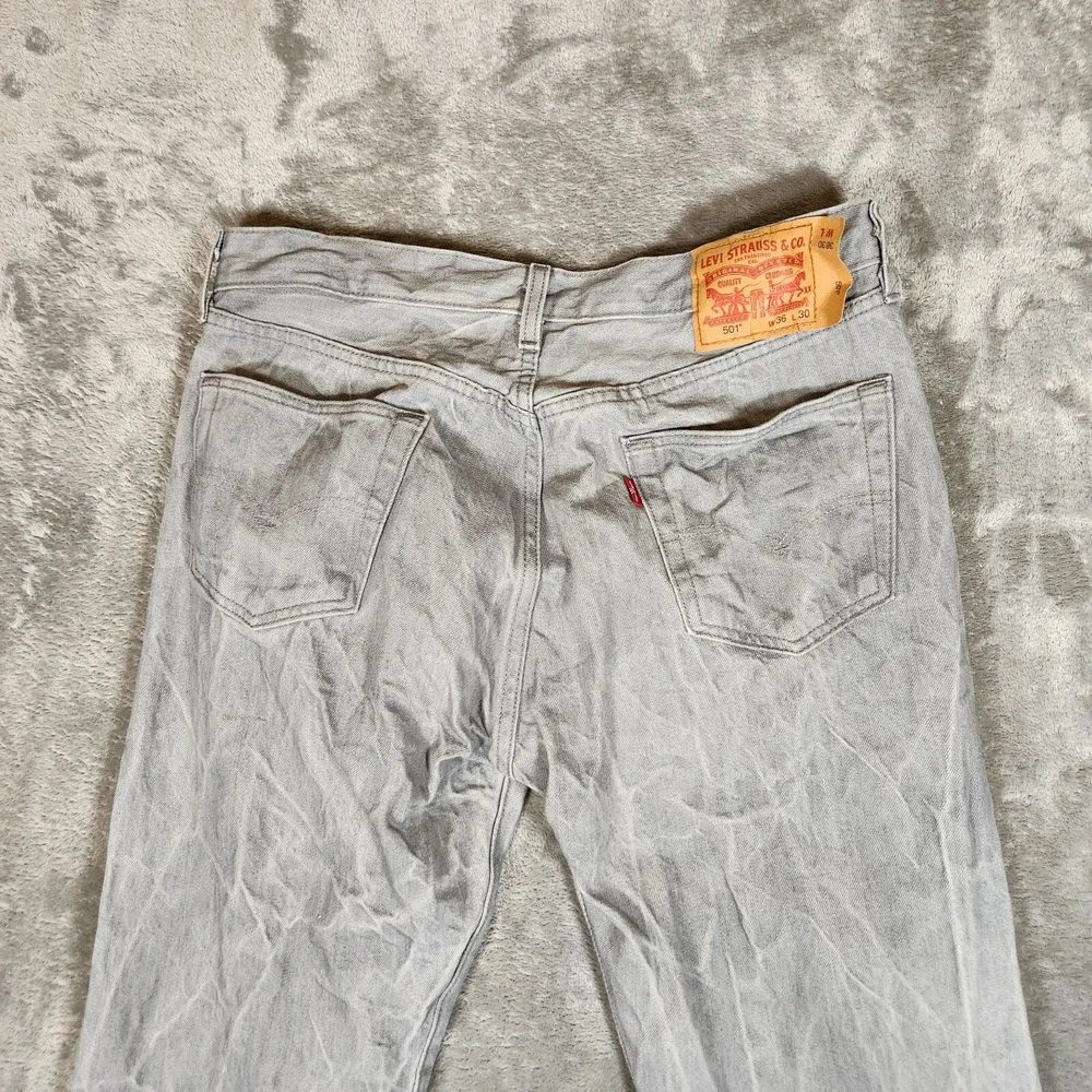 Levi's 501XX Jeans Men's 34X29 (Tag‎ 36X30) Straight Fit Greystone Marble